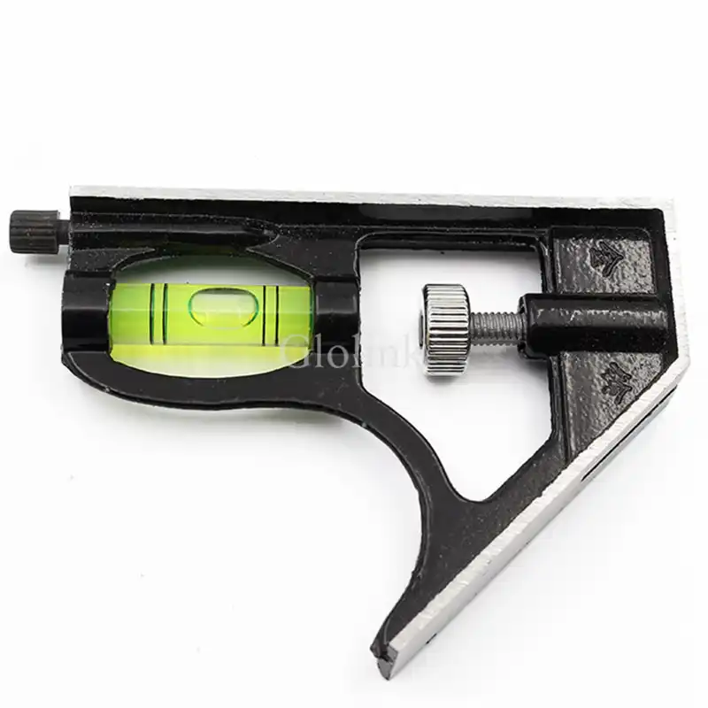 /ángulo de 45/° 300 mm Escuadra combinada con nivel m/étrico de burbuja de aluminio 90/°