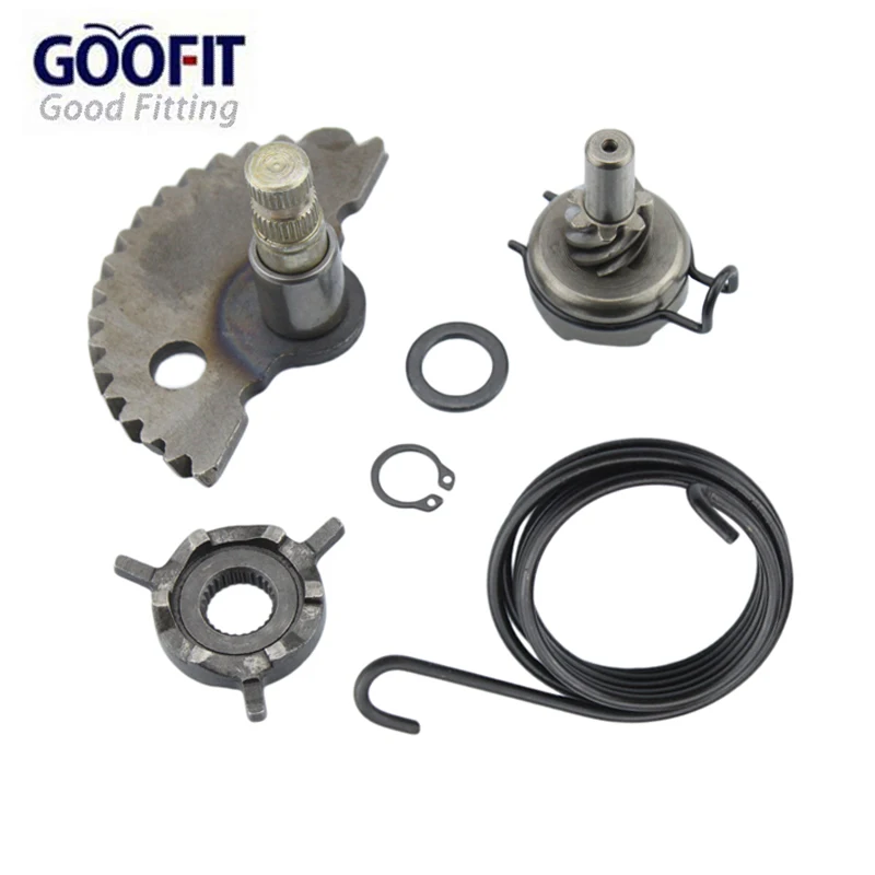 Комплект шестерней GOOFIT Kick Start Gear с пружинной мойкой для gy6 50cc 60cc 80cc 139qmb мопед Roketa