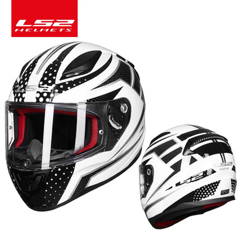 White star LS2 FF353 Быстрый анфас мото rcycle шлем ABS безопасная структура moto capacete для мужчин и женщин анти-туман шлем - Цвет: White star