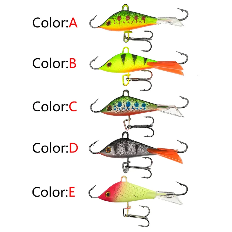 OUTKIT 1 PCS جودة الشتاء الجليد 50mm 7.5g الصيد إغراء وهمية إغراء الطعم الاصطناعي leurre الموازن ل الصيد الكارب العين رمادية فاتحة بايك