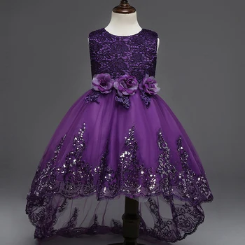 

Princess Girls Dress 2017 Spring Dress Pure Color Lace Baby Children Dress Fleabane Bitter Dress