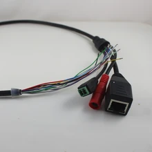 LAN cable for CCTV IP camera board module, IPcamera tail cable,Single status LED,RJ45 female connectors with Terminlas
