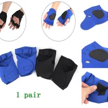 Противоскользящие перчатки унисекс для занятий тяжелой атлетикой, Грипсы для гантелей, колодки для тренажерного зала, скамья, пресса, фитнеса, спорта, защита для ладоней, 2 шт./лот