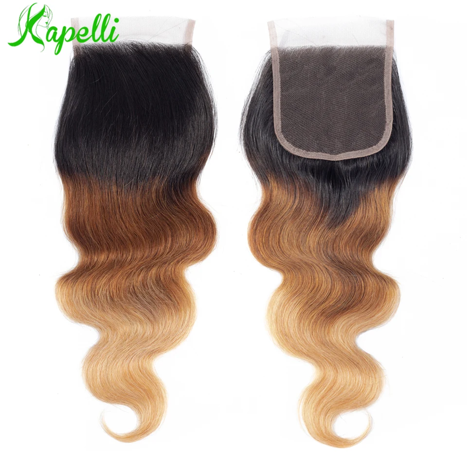 3Bundles Blonde Brazilian Body Wave With Closure Ombre Bundles With Closure 4Pcs 1B/30/27 3 Tone Human Hair Extension Remy Hair 3Bundles Blonde Brazilian Body Wave With Closure Ombre Bundles With Closure 4Pcs 1B/30/27 3 Tone Human Hair Extension Remy Hair