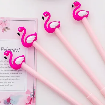 

10 pcs/lot Beautiful swan pink gel pen writing pens kawaii stationery plastic material office school supplies papelaria