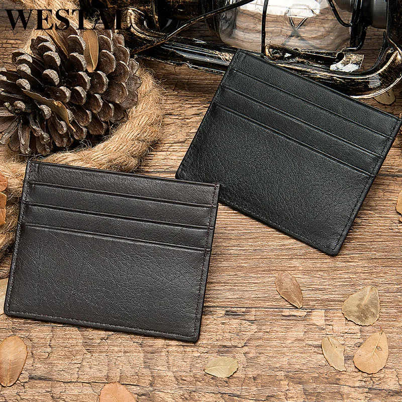 Men/'s Wallet Genuine Leather Thin Slim Purse ID Credit Card Holder Money Pocket