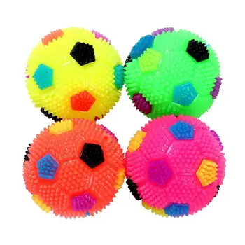 

Funny Pet Dog Puppy LED Light Flashing Play Toy Chasing Bounce Rubber Training Ball Toys Pet Supplies Random Color
