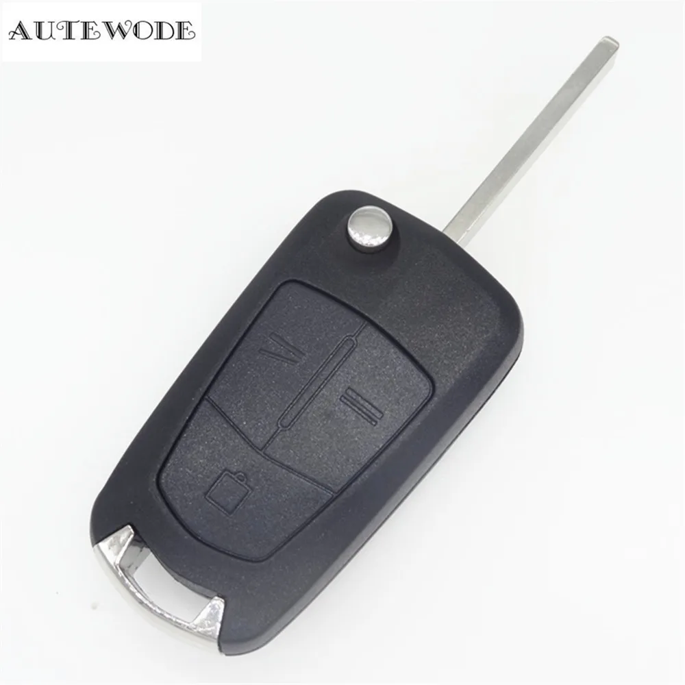 

AUTEWODE Remote Key Shell For OPEL Astra H Corsa D Vectra C Zafira 3 Buttons Car Key Case Uncut Blade Blank Fob