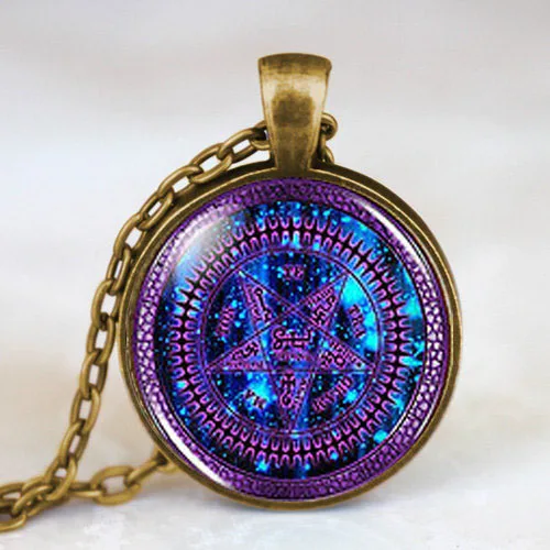 Steampunk Black Butler Фиолетовый Тетраграмматон Аниме Кулон Новое Ожерелье 1 шт./лот мужские