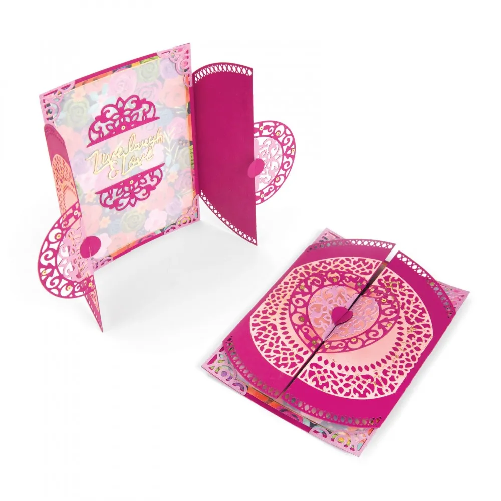 

Lace Flip and Fold Cards Metal Cutting Dies Stencils for DIY Scrapbooking Album Photo Paper Cards Making Crafts Embossing