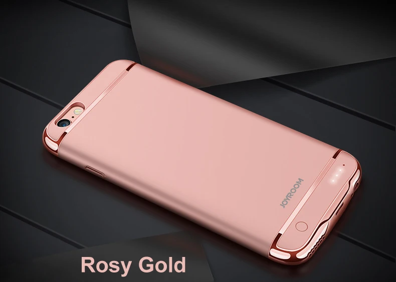 GOLDFOX для iphone 6 6 S зарядное устройство чехол 2500 мАч Внешний Банк питания Зарядка чехол для iphone 6 6 S резервного копирования батарея Чехол - Цвет: Розовый