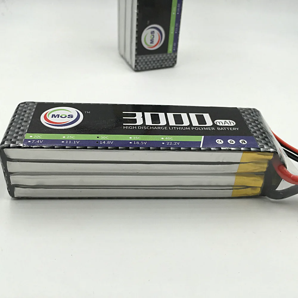 MOS 4S lipo battery 14 8v 3000mAh 35C For rc airplane free shipping