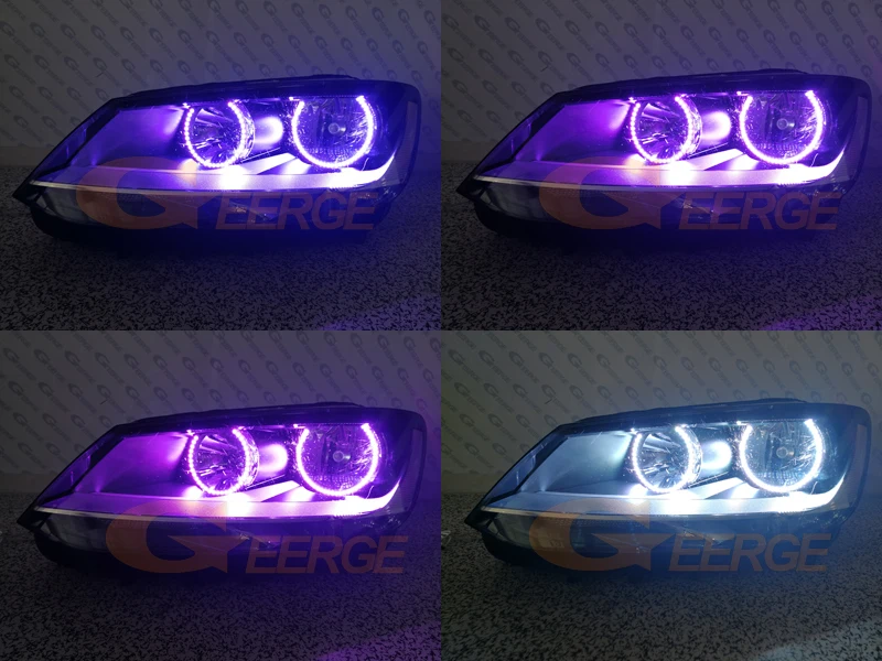 Для Volkswagen VW Sharan MPV 2010 2011 2012 2013 RF Bluetooth контроллер многоцветный RGB led angel eyes kit