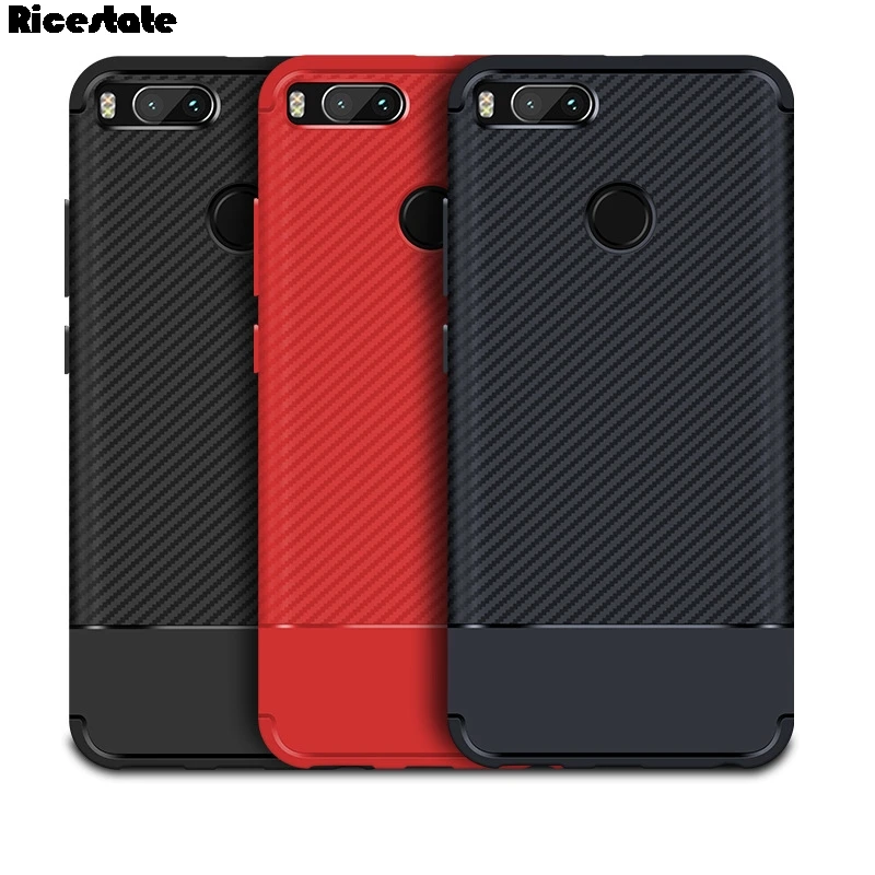 

Carbon fiber Matte soft Case For Xiaomi 5X Soft TPU Silicone Back Cover For Xiaomi Mi A1 Mi5 X Case Cover