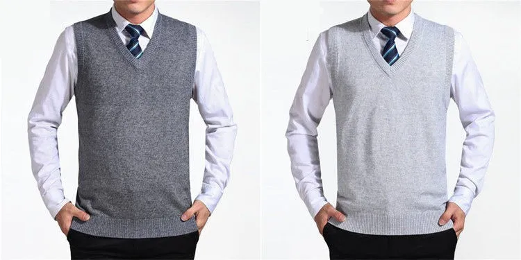 COODRONY 2018 Новое поступление Однотонный свитер жилет мужские кашемировые свитера шерстяной пуловер мужской бренд v-образный вырез трикотаж