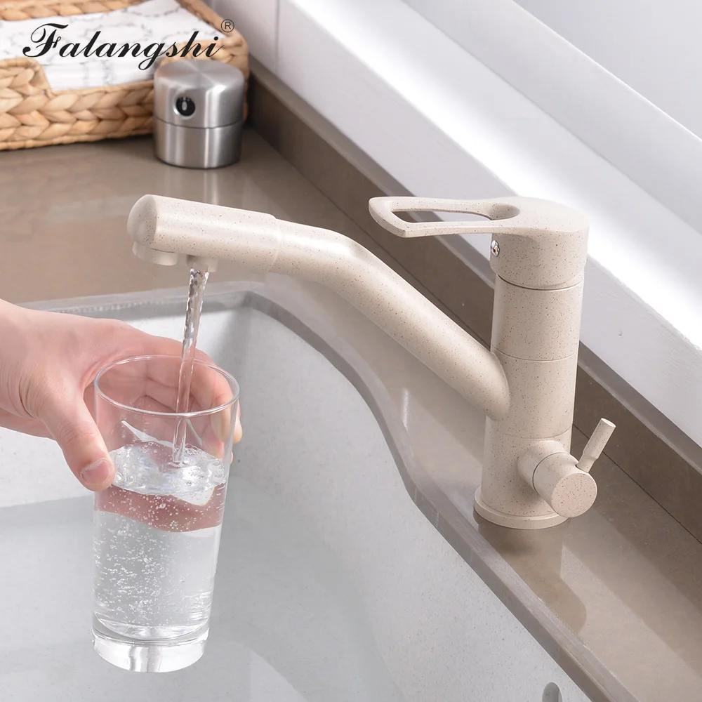  Kitchen Faucet Filter Water Swivel Drinking Faucet Dual Spout Purifier Kitchen Faucets Vessel Sink  - 33015101421