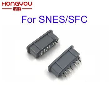 

5pcs Replacement Grey For SFC Console 90 180 Degree Female 7 Pin Connector Socket for SNES Controller
