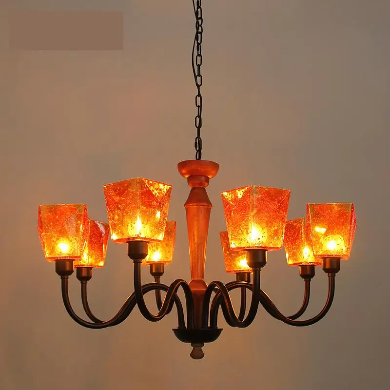 

European Style Retro Simple Modern Living Room Lights Restaurants Bedroom Study Iron lamp Chandelier Lighting Led Chandeliers