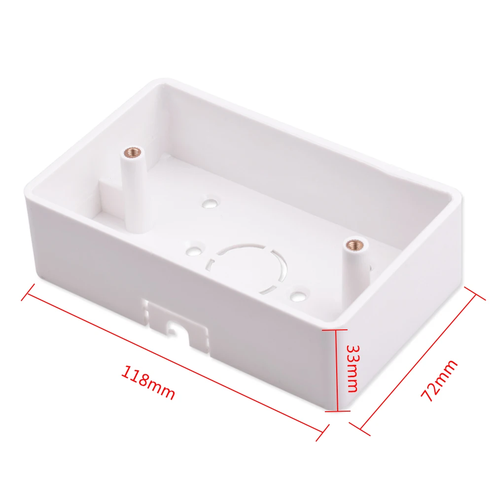 118-74mm Wall Mounted Junction Box for Curtain Blind Switch White Color Installation Box for US Standard WiFi Curtain Switch-1