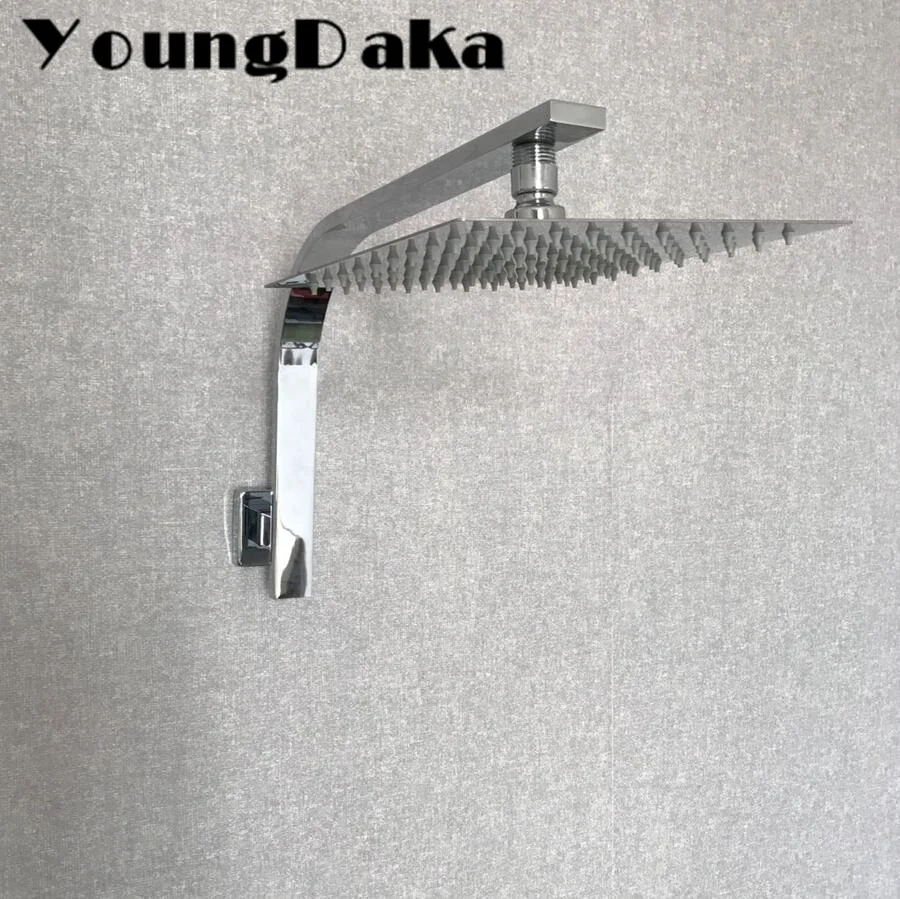 YoungDaka 8/10 inch Stainless Steel Rainfall Shower Heads Set With