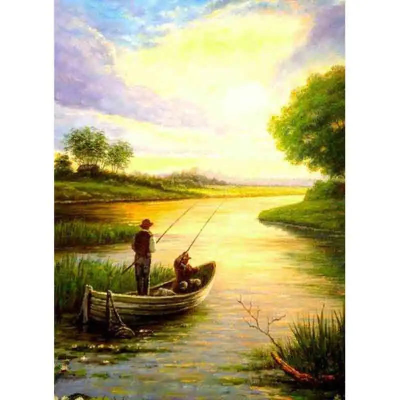 

Full Square/Round DIY Diamond Embroidery Sunset view 5D Diamond Painting Rhinestone Mosaic Decor HYY