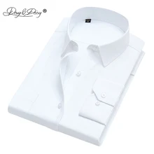 DAVYDAISY, новинка, 5xl, 6xl, 7xl, 8xl размера плюс, мужская рубашка, высокое качество, с длинным рукавом, рубашки, хлопок, для работы, белая, брендовая, DS332