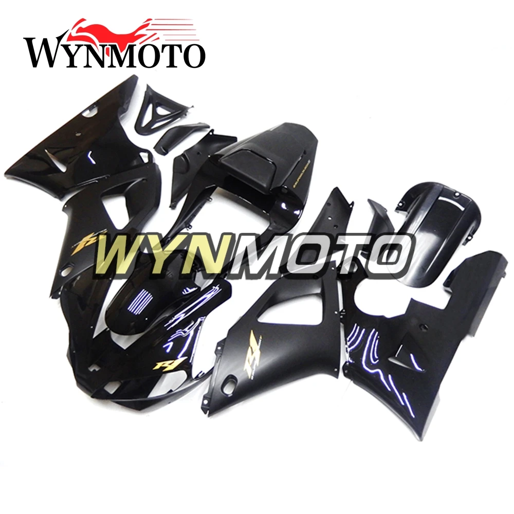 Обтекатели для мотоцикла черные с золотыми наклейками новинка Yamaha YZF R1 2000 2001