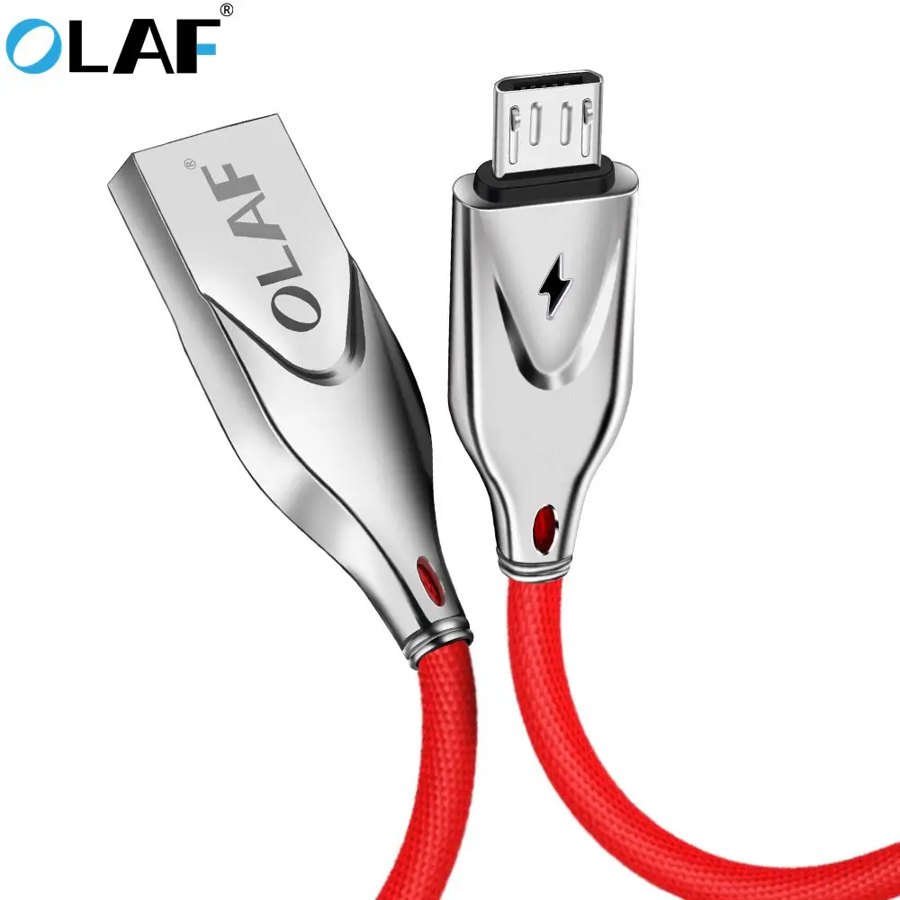 OLAF 3D Zinc 2.3A Micro USB Cable Fast Charging USB Data Cable for Samsung Xiaomi Tablet Android Cord Microusb Charger Cable