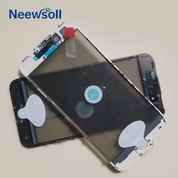 

5PCS 4 in 1 Cold press For iPhone 7 7Plus front Glass with Frame + Oca Polarizer Lcd Screen Outer Glass Repair Part
