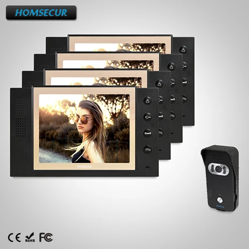 

HOMSECUR 8" Wired Video&Audio Smart Doorbell+Dual-way Intercom for Apartment TC021-B + TM801-B