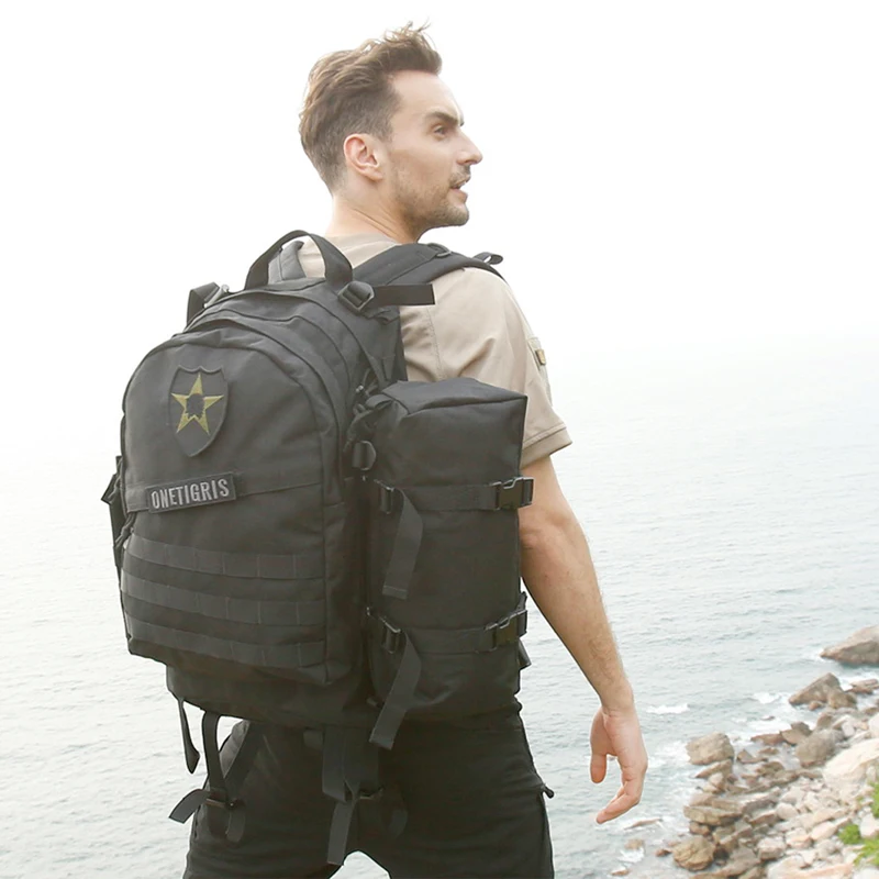 

OneTigris Tactical Bushcraft Climbing Bags Duffle Assault Pack Molle Hiking Mountaineer Rucksack Trekking Daypack Bug Out Bag