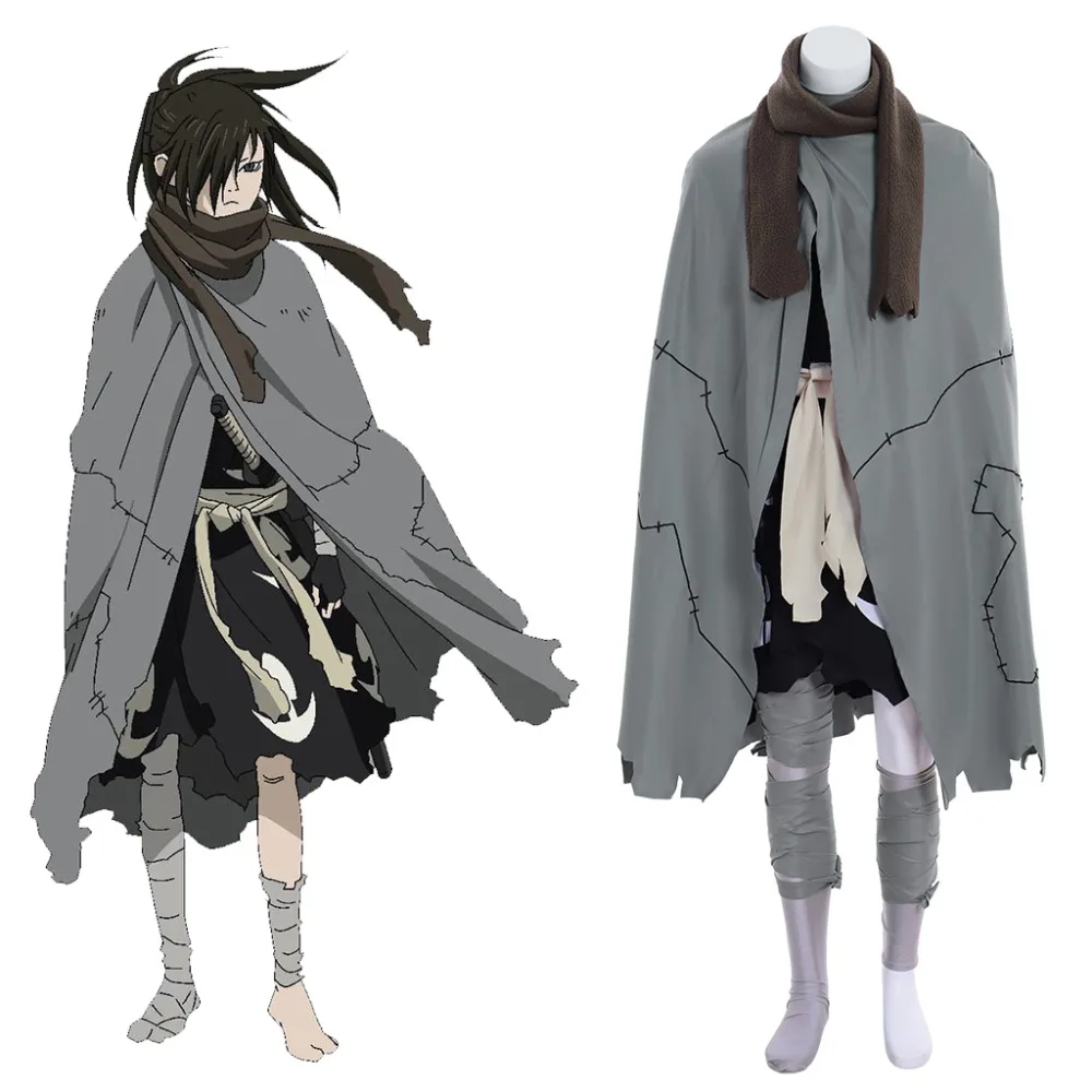 

Cosplaydiy Custom Made Anime Dororo Cosplay Costume Hyakkimaru Costume Cloak Robe Costume Any Size L320