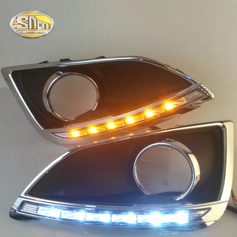 

SNCN Super bright Waterproof car light 12V LED DRL Daytime Running Lights with fog lamp hole For Hyundai IX35 2009 -2013