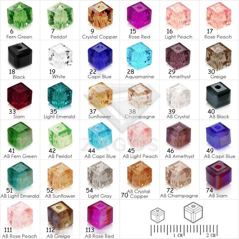 

33 Color Choose 5600 100pcs 4x4mm Crystal Square Spacer Beads DIY Jewellery Making For Bracelet Necklace CR0355