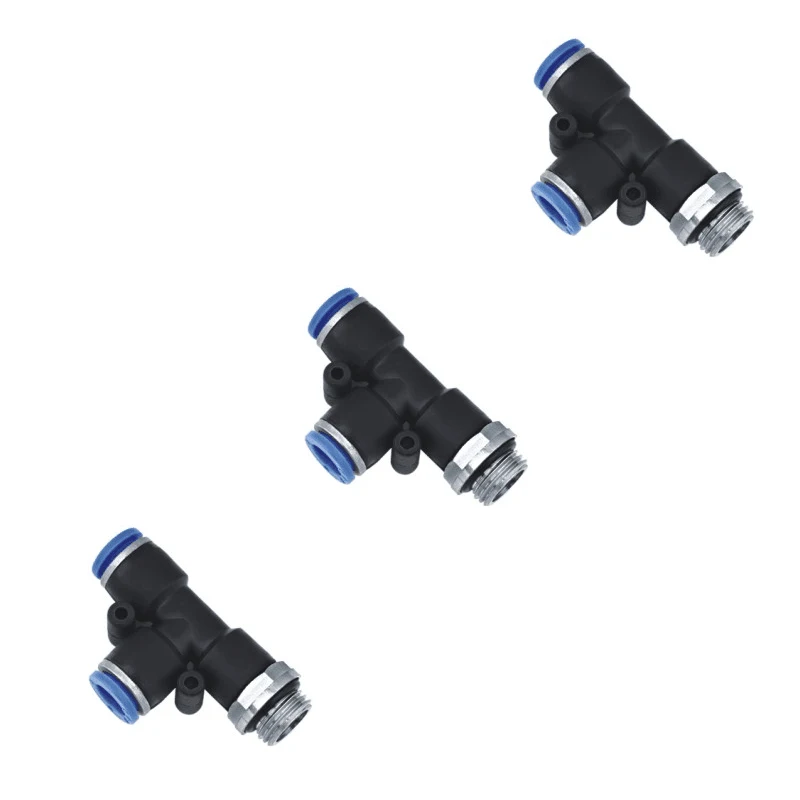 NPT t-образные нажимные фитинги 1/8 &quot-1/2&quot пластиковые пневматические
