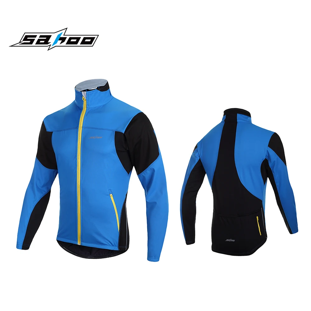 SAHOO Велоспорт Джерси с длинным рукавом ветрозащитная зимняя куртка для спорта на открытом воздухе одежда тепловой барьер велосипедная рубашка для мужчин и женщин