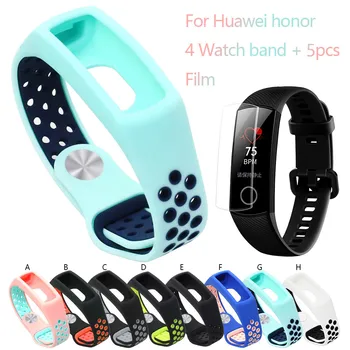

Ouhaobin Silicone Strap For Huawei Honor 4 Smart Watch Bands Strap Sports Silicone Strap Band + 5 PCS Watch Film Drop Ship 419#2