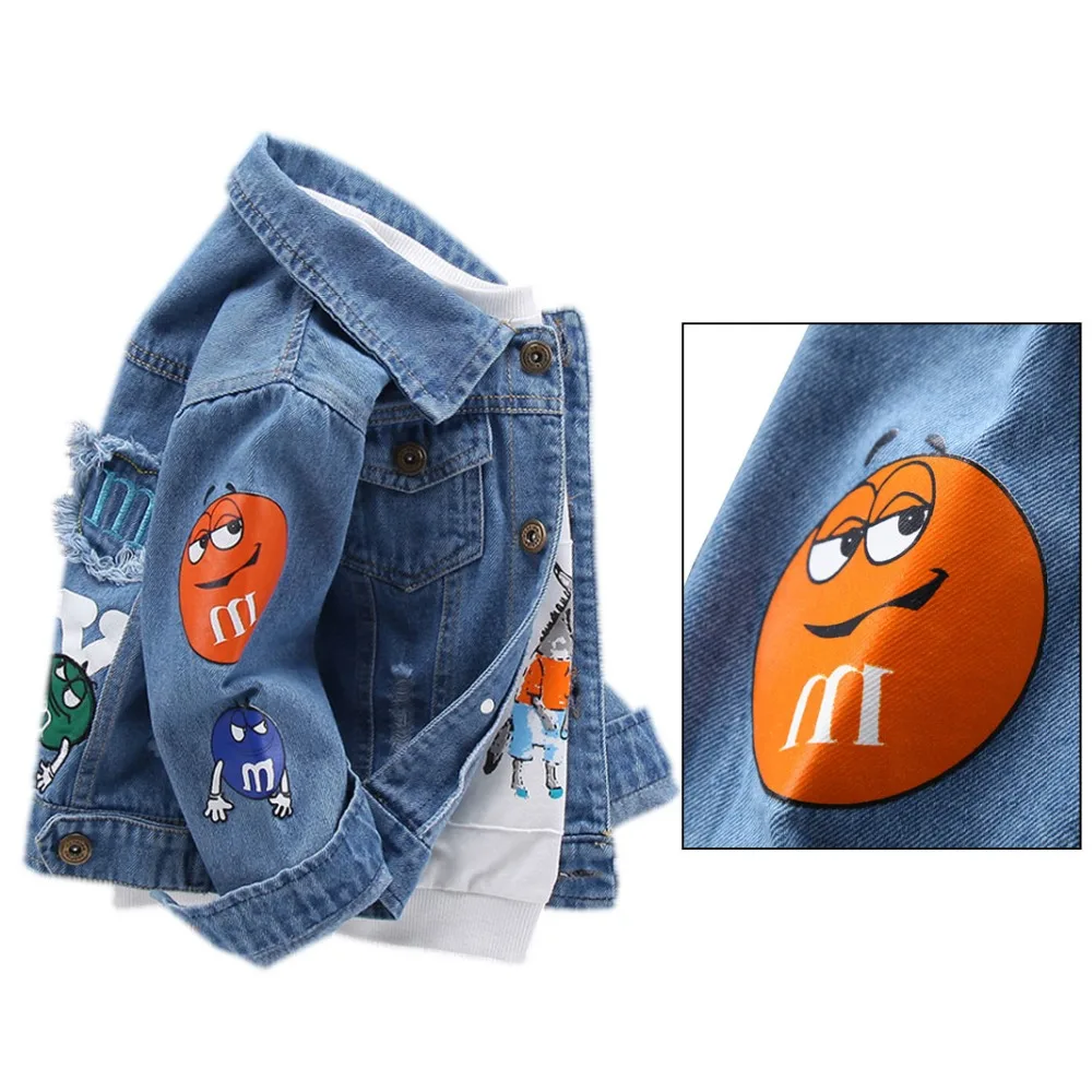 Cabolsa de Bebê Transporte da Gota Crianças Jaqueta Denim Meninos Buraco Quebrado Jean Jaquetas Meninas Roupas Outerwear Casual Primavera Outono 5 High Quality Mamãe e Bebê