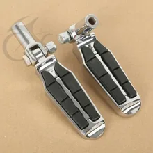 Motorcycle Custom Bullet Rocket FootPegs + Pegs Supports Mounts For Harley Softail 00-06 02 03 04 05