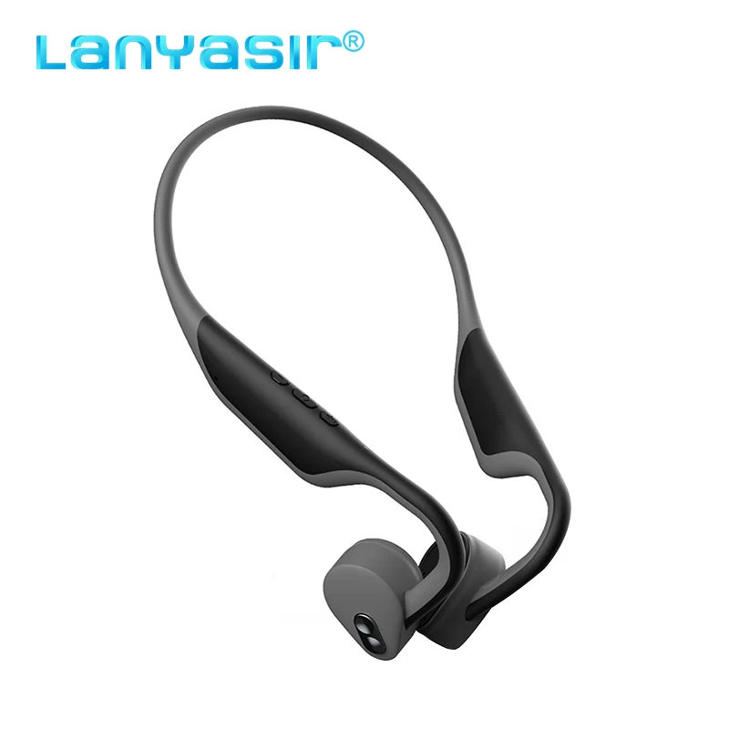 

Lanyasir BH128 wireless bluetooth 5.0 headphone neckband waterproof bone conduction earphone with mic