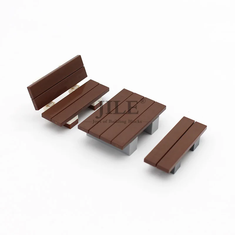 Free Shipping Moc Diy Garden Table Chair Bench Courtyard Enlighten