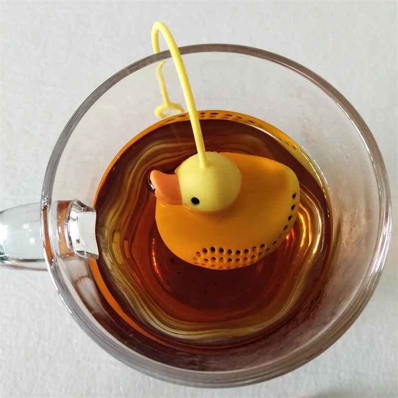 

1PC Creative Little Yellow Duck Silicone Tea Infuser Strainers Filter Tea Set Kitchen Accessories Tea Cup Strainer