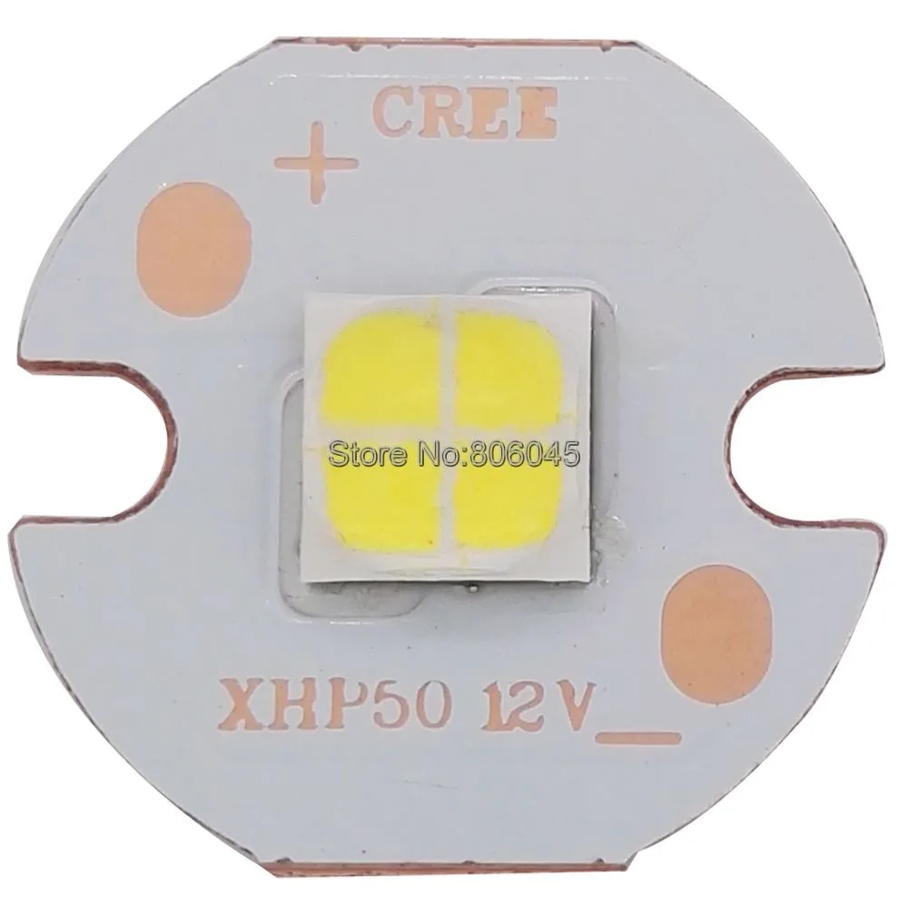 Cree XHP50 6 в или 12 В 6500 к холодный белый, 5000 К нейтральный белый, 3000 К теплый белый высокой мощности Светодиодный излучатель на 16 мм 20 мм медной печатной платы