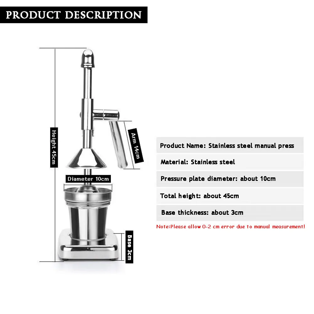 BETOHE фрукты овощи ручная соковыжималка Апельсиновый Лимонный сок медленное нажатие экстрактор машина из нержавеющей стали