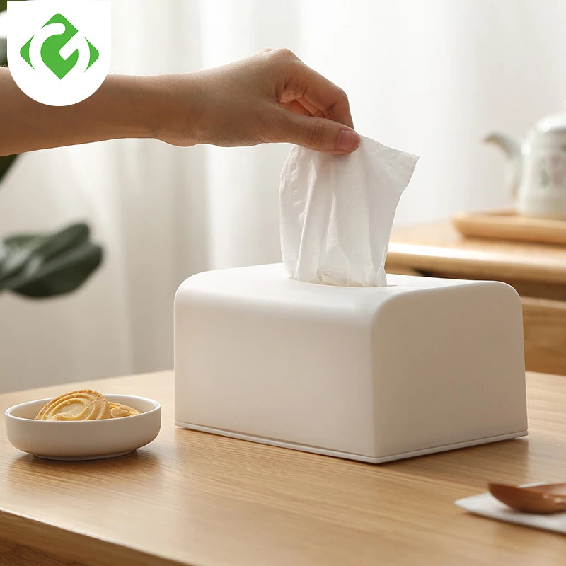 Plastic Tissue Box Square Home Tissue Container Car Napkins Holder Case Home Organizer Kitchen Holdler Simple Stylish GUANYAO