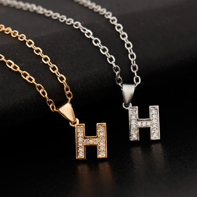H letter necklace