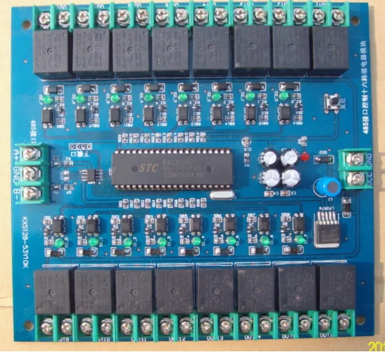 Шестнадцать выход STC12C0S2 один чип микрокомпьютер программируемый реле промышленного управления RS485 связь управления d
