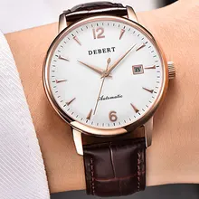 Newest 40mm Debert White Dial Sapphire Crystal Rose Golden Plated Complete Calender Miyota 8215 Automatic Mechancial Mens Watch Newest 40mm Debert White Dial Sapphire Crystal Rose Golden Plated Complete Calender Miyota 8215 Automatic Mechancial Mens Watch
