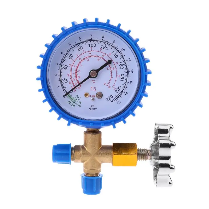 220PSI 500PSI хладоагент кондиционирования воздуха перезарядки Давление калибровочный манометр; цвет синий, красный; 1/4 "12,5 см * 8c м