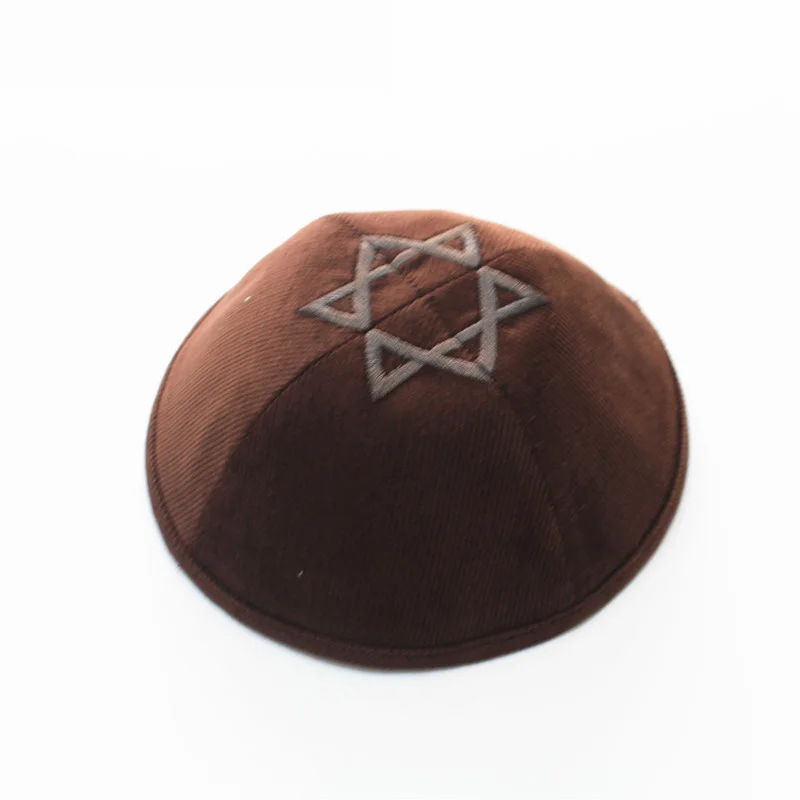 Однотонная бархатная еврейская Кепка Kippot высокого качества Skullies Beanies еврейская Кепка